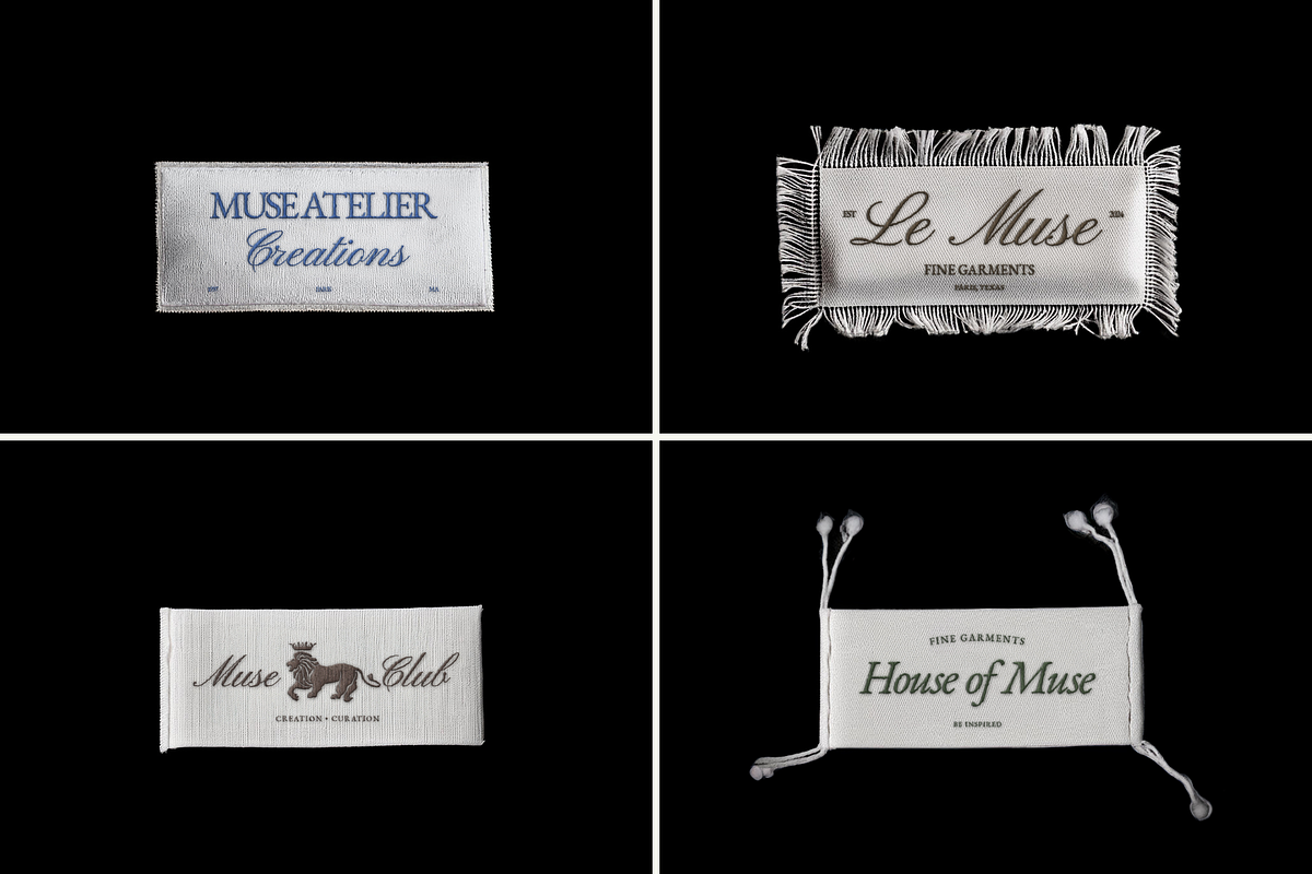 MUSE CLUB | Woven Label Mockups, an Apparel Mockup by Duet Atelier (Photo 4 of 6)