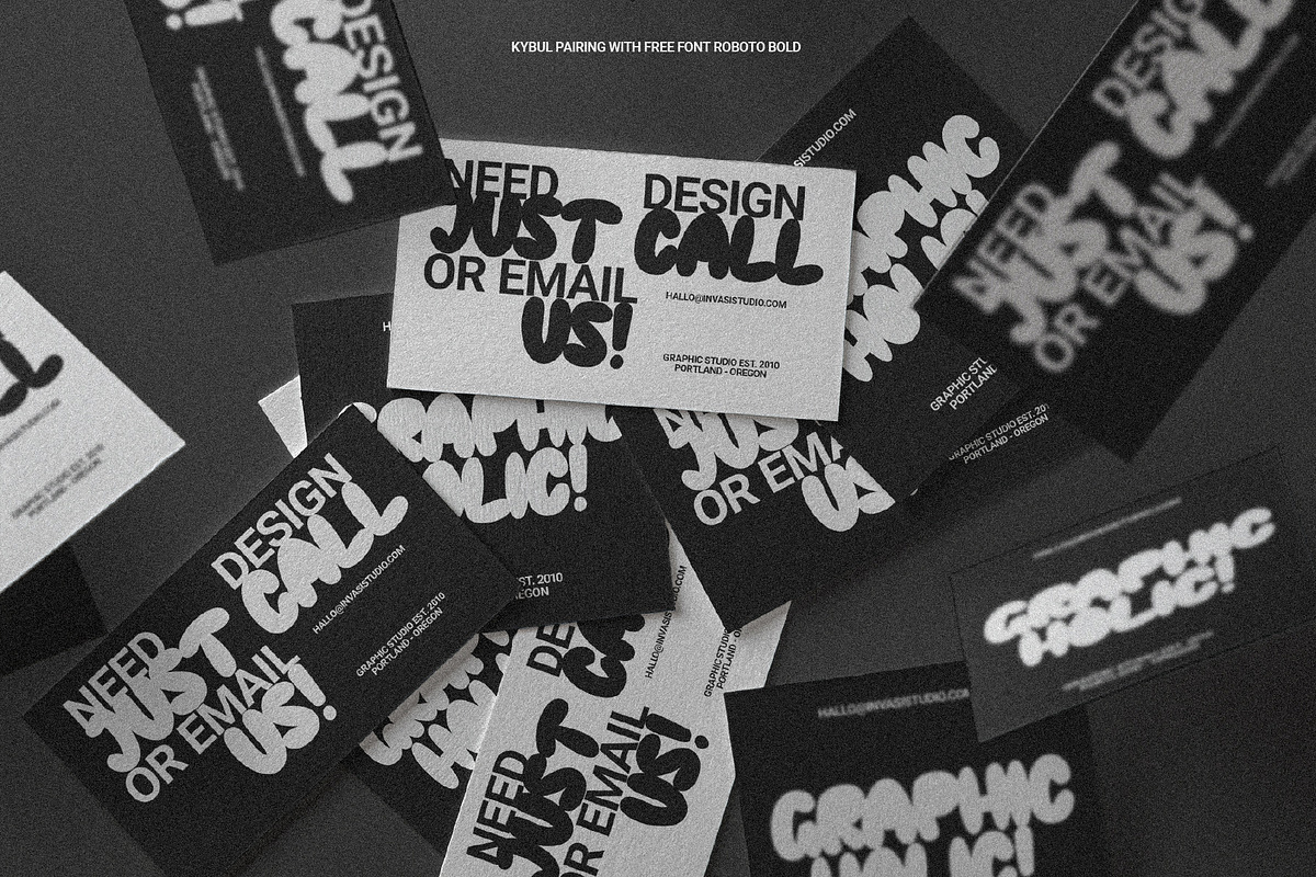 Kybul - Casual Bubbly, a Font by Invasi Studio (Photo 3 of 10)