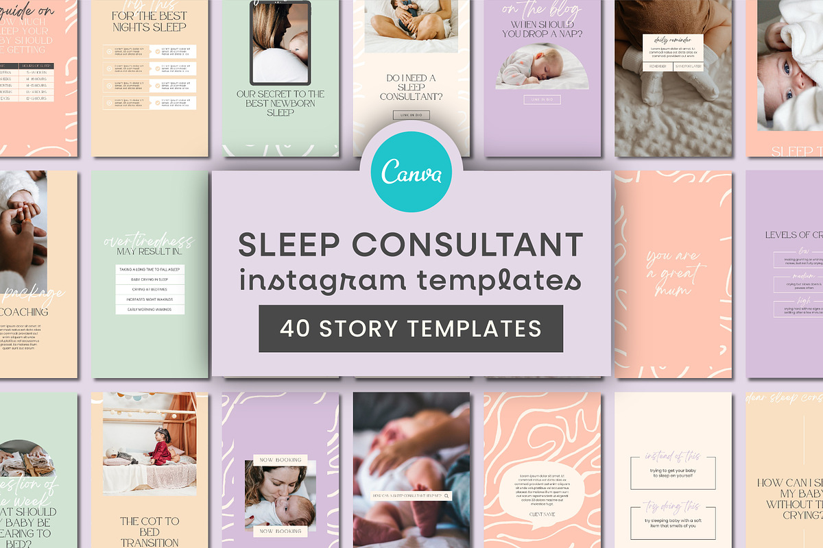 Sleep Consultant Instagram Templates, a Social Media Template by Templatez.Co (Photo 1 of 6)