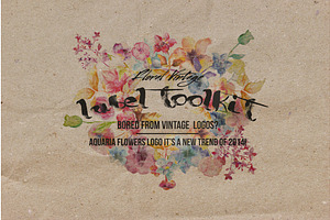 Trendy Vintage Floral Labels Toolkit