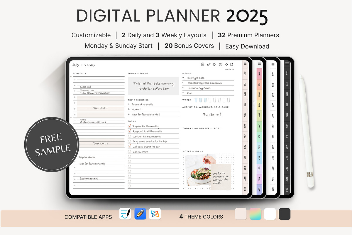 2025 Digital Planner iPad, a Graphic by Makii Templates (Photo 1 of 10)