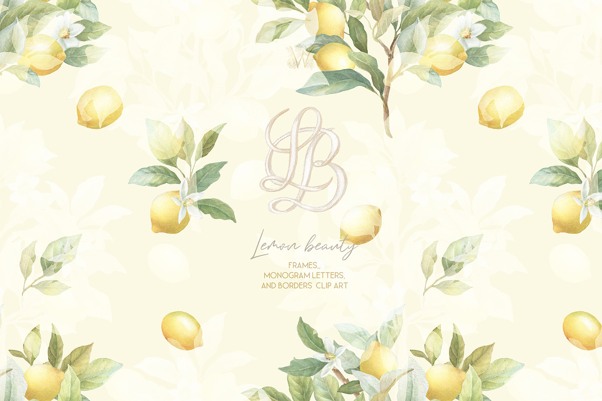 Lemon Watercolor Amalfi Collection, a Decorative Illustration by WonderWonder (Photo 4 of 18)