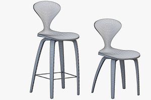 Norman Cherner Chairs 3d Model