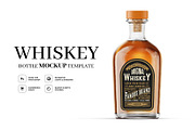 Whiskey bottle mockup template, a Product Mockup by Mockupfit (Thumbnail 1 of 2)