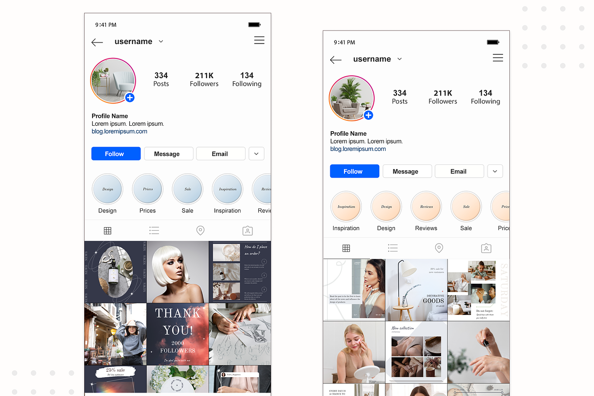 40 Template for Instagram feed, a Social Media Template by KaluginaWEB (Photo 6 of 6)