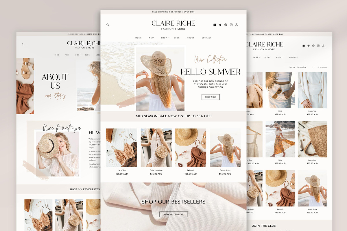 Aesthetic Shopify Theme Design, a Templates & Theme by DeeBeeDesign (Photo 3 of 9)