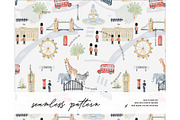 London cityscape pattern map, a Pattern Graphic by Milatoo (Thumbnail 1 of 3)