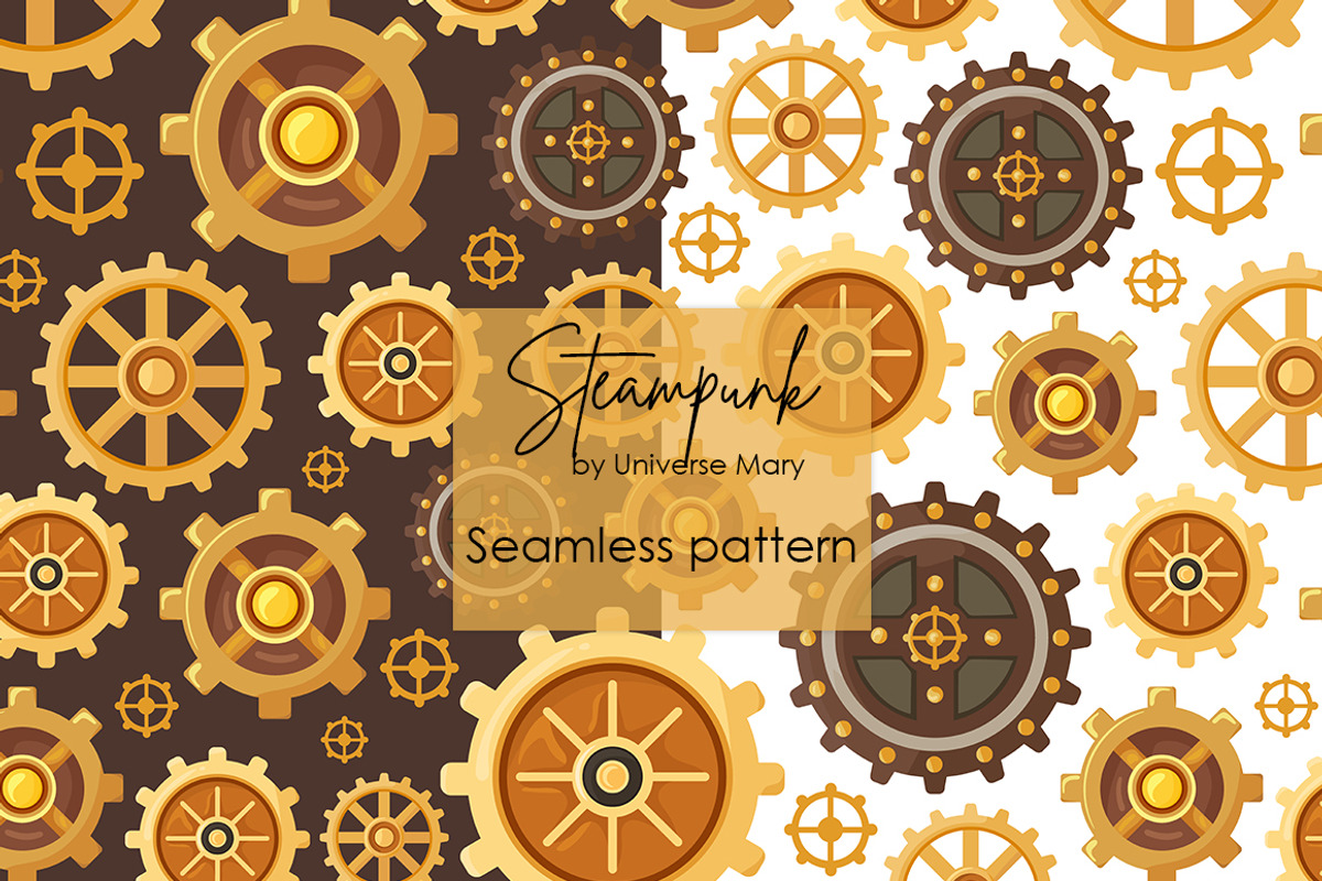 Steampunk Vector Clipart Set, a Technology Illustration by Universe Mary (Photo 7 of 8)