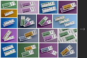 Tickets Mockup Set - 17 styles, a Print Template by Deeplab (Thumbnail 2 of 20)