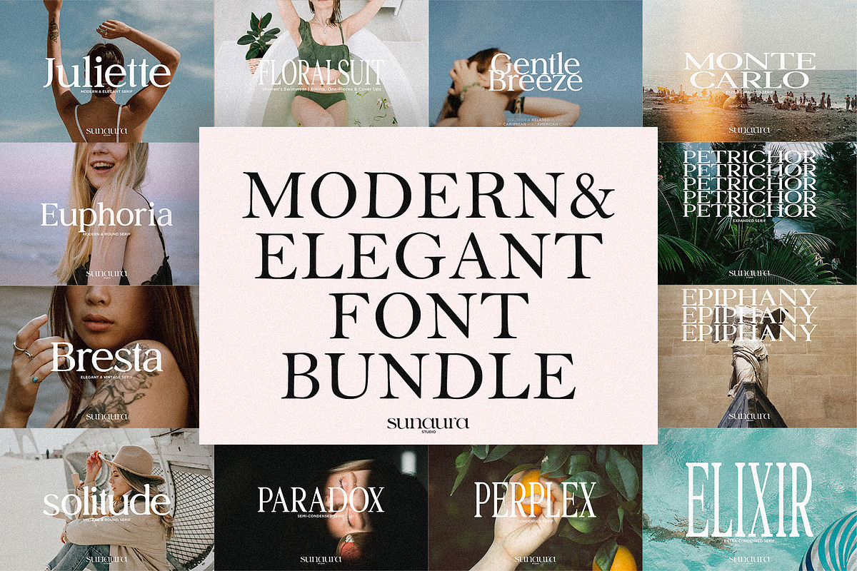 Modern & Elegant Font Bundle, a Serif Font by Schrifted Type (Photo 1 of 31)