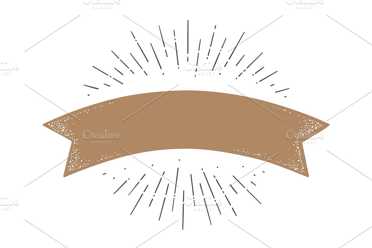 Flag ribbon template. Old school, a Decorative Illustration by Foxys ...