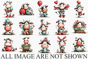 Whimsical Easter Cow Clipart Bundle, an Illustration by Canvas Craft (Thumbnail 3 of 6)