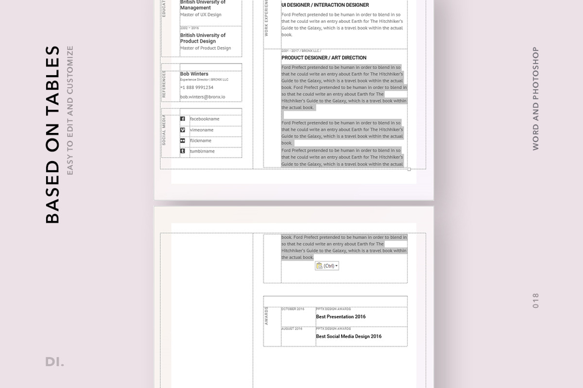 BRONX Resume/CV Template, a Resume Template by Presentations Studio (Photo 9 of 10)
