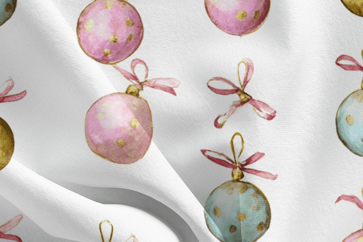 Pastel Christmas Bauble Seamless Pat, a Pattern Graphic by Pati Charm Studio (Photo 6 of 7)