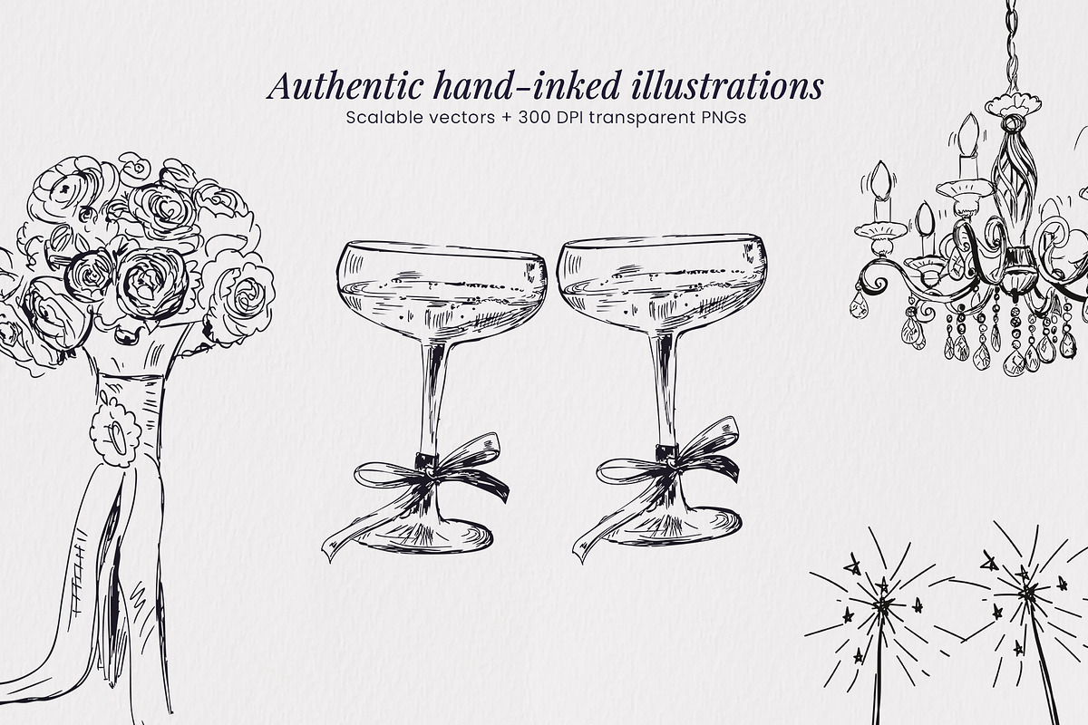 Hand-Drawn Wedding Clipart, an Object Graphic by Imageblend (Photo 4 of 5)