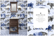 Indigo Safari Luxury Print Designs, a Pattern Graphic by TSTUDIO (Thumbnail 10 of 11)