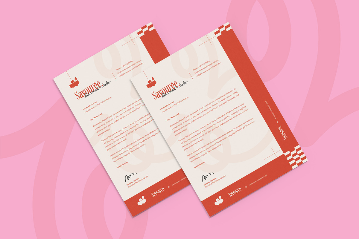 Savourée Dessert - Letterhead, a Print Template by VUNIRA (Photo 3 of 3)