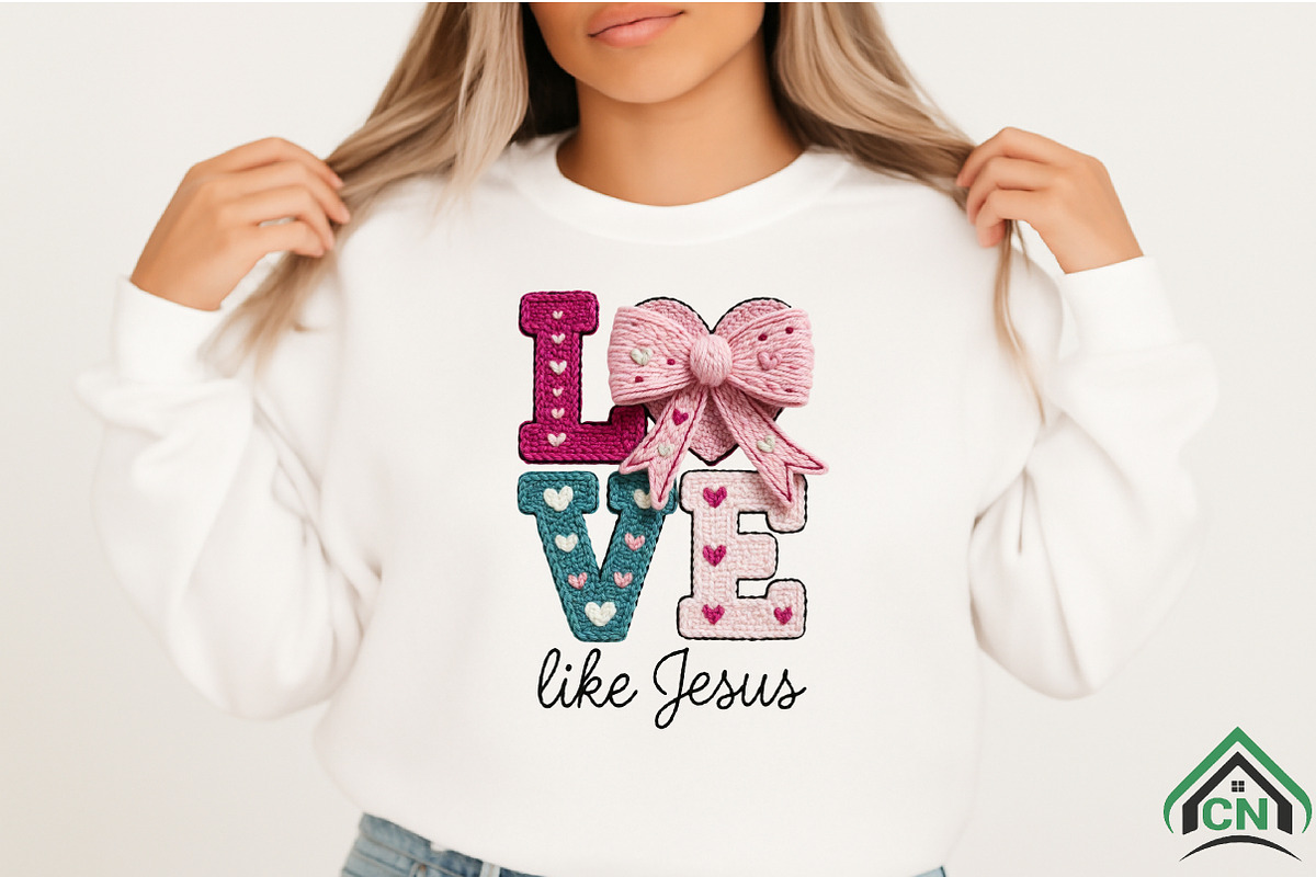 Love Like Jesus Faux Crochet PNG, an Illustration by Craft Nest (Photo 2 of 4)