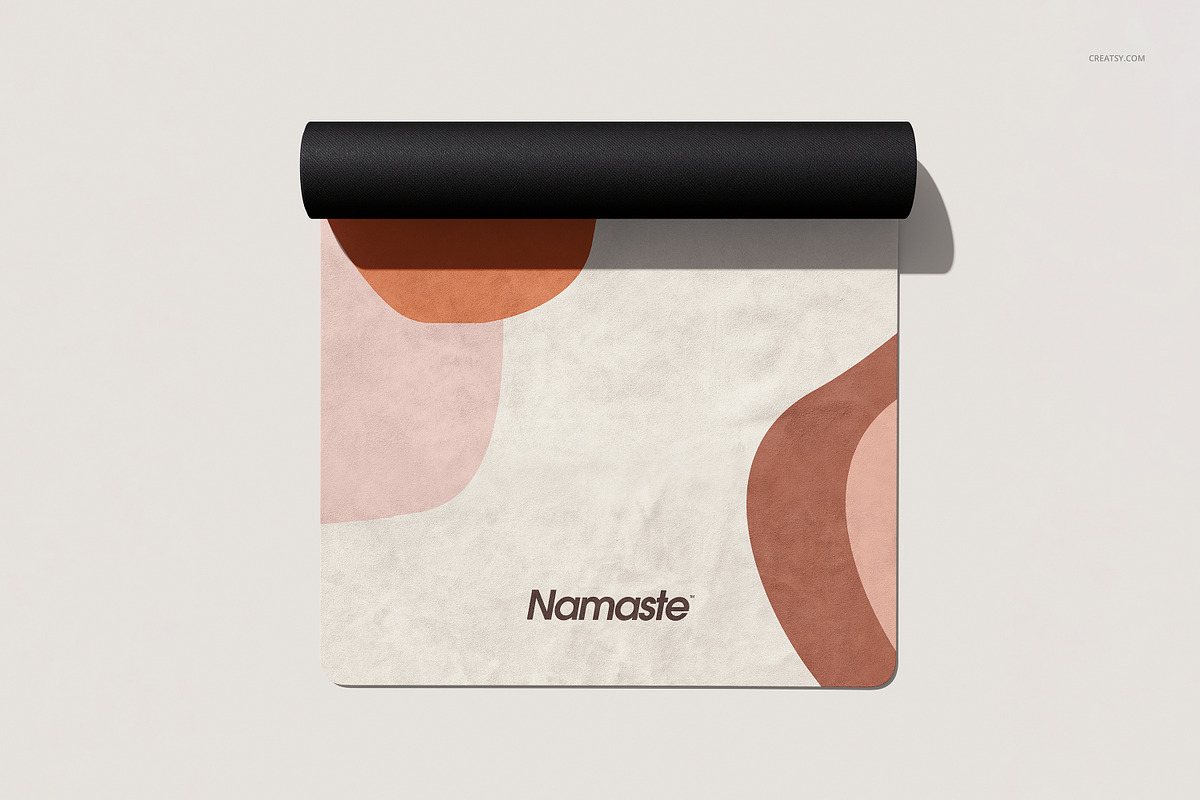Microfiber Suede Yoga Mat Mockup Set, a Merchandise Mockup by creatsy5 (Photo 11 of 16)