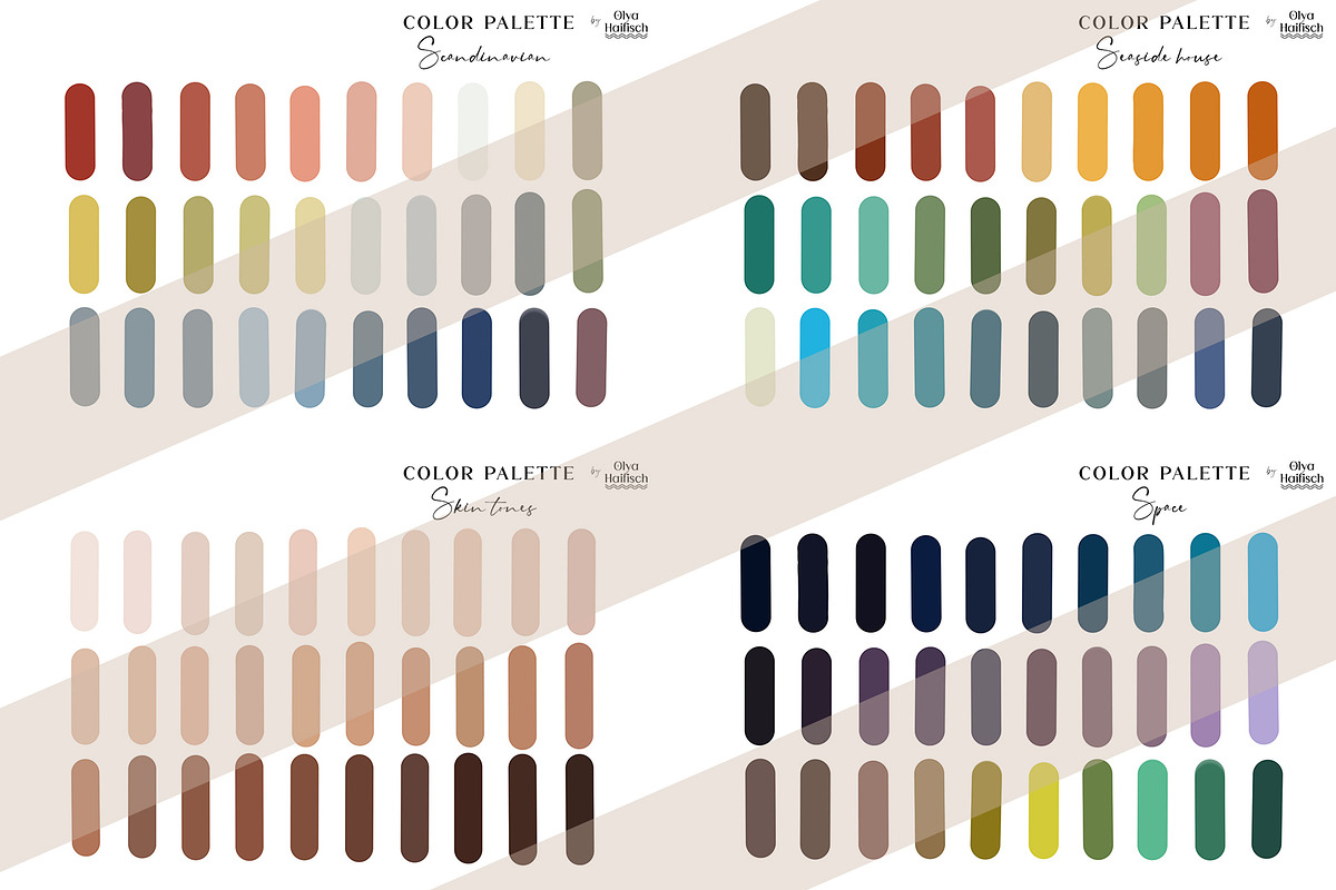 45 Procreate Color Palettes BUNDLE, a Palette Add-On by Olya Haifisch (Photo 11 of 12)