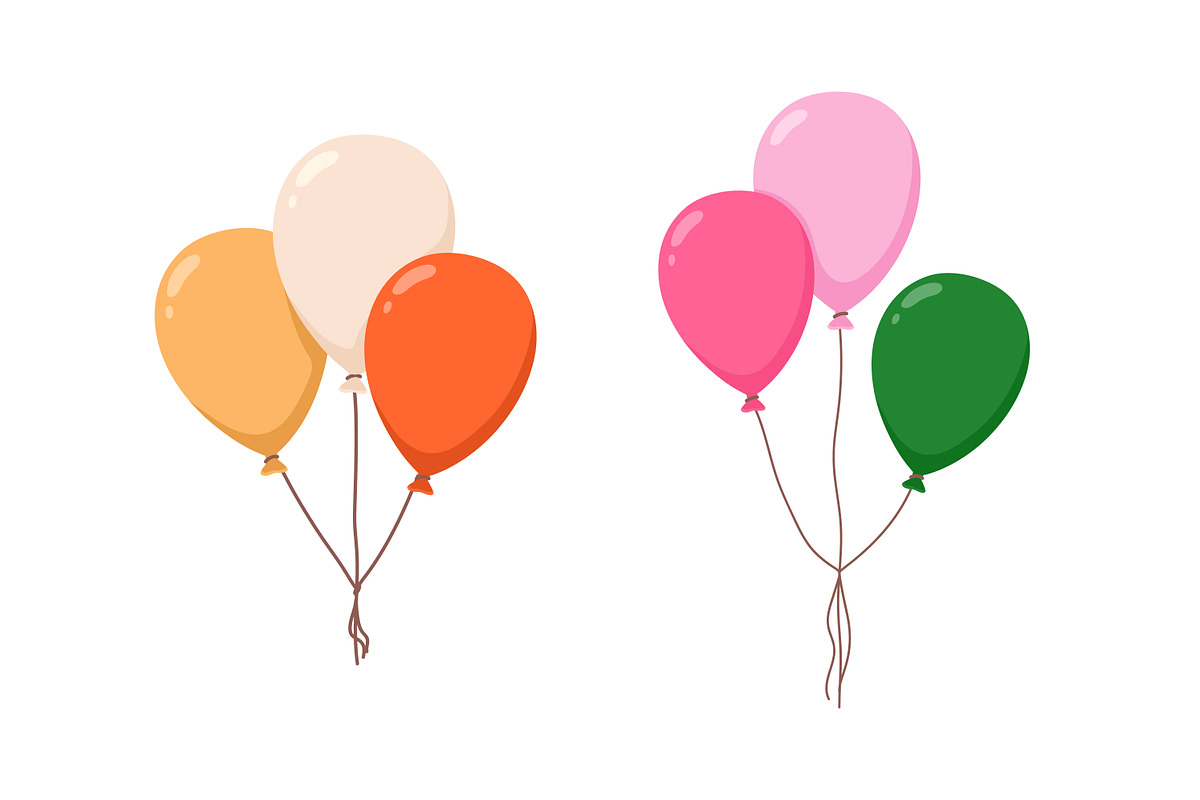 Holiday air balloons flying up set, an Object Illustration by Good Studio (Photo 7 of 10)