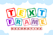 Text Frame - Playful Block Font, a Sans Serif Font by KiddoGlyphs Studio (Thumbnail 1 of 6)