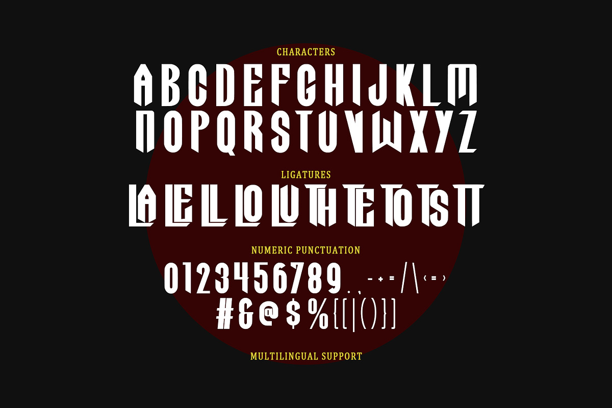 Tsagaru Modern Horror Blackletter, a Blackletter Font by Maulana Creative (Photo 7 of 7)