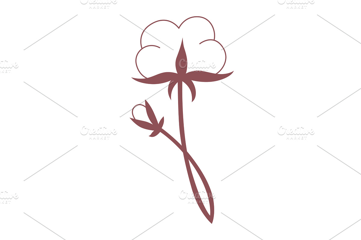 Cotton icon. Symbol of natural, an Object Illustration by the8monkey
