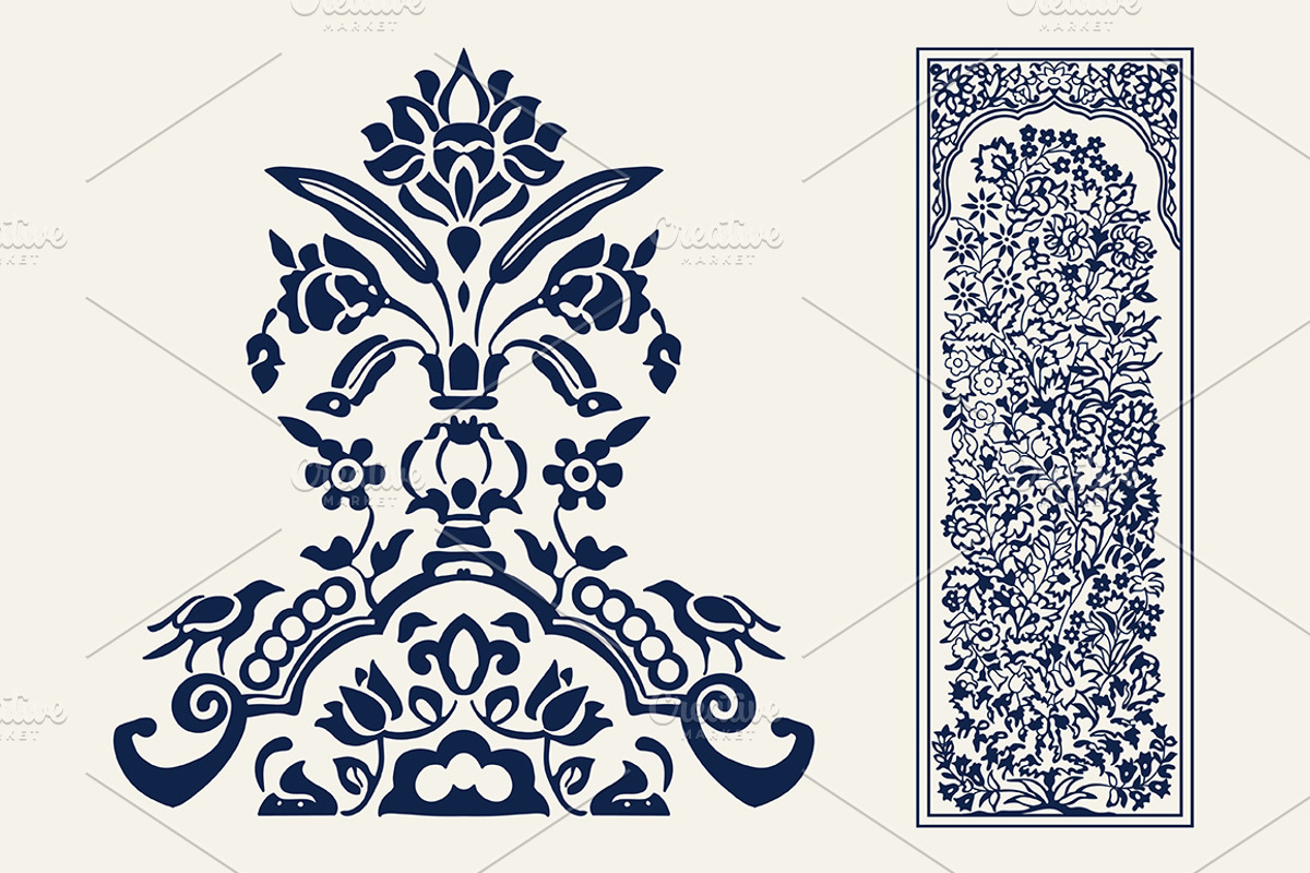 Blue Indian Block Print: Elements, a Pattern Graphic by StabuLaRasa illustration (Photo 5 of 5)