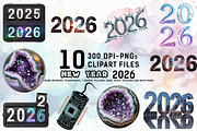 Cosmic New Year 2026 Clipart Bundle, an Illustration by Ahmad Designs (Thumbnail 1 of 3)