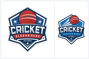 Cricket logo sport design template