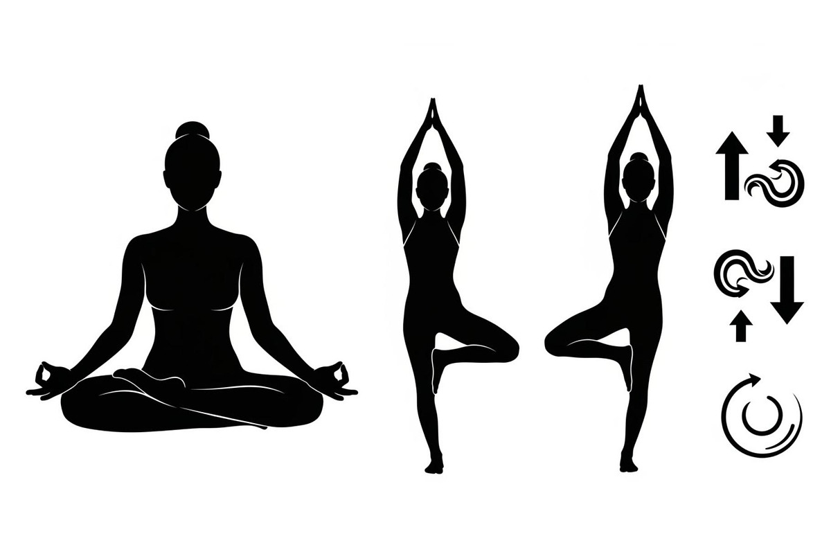 Yoga Meditation Silhouette Vector Bu, an Illustration by Artivon (Photo 28 of 40)