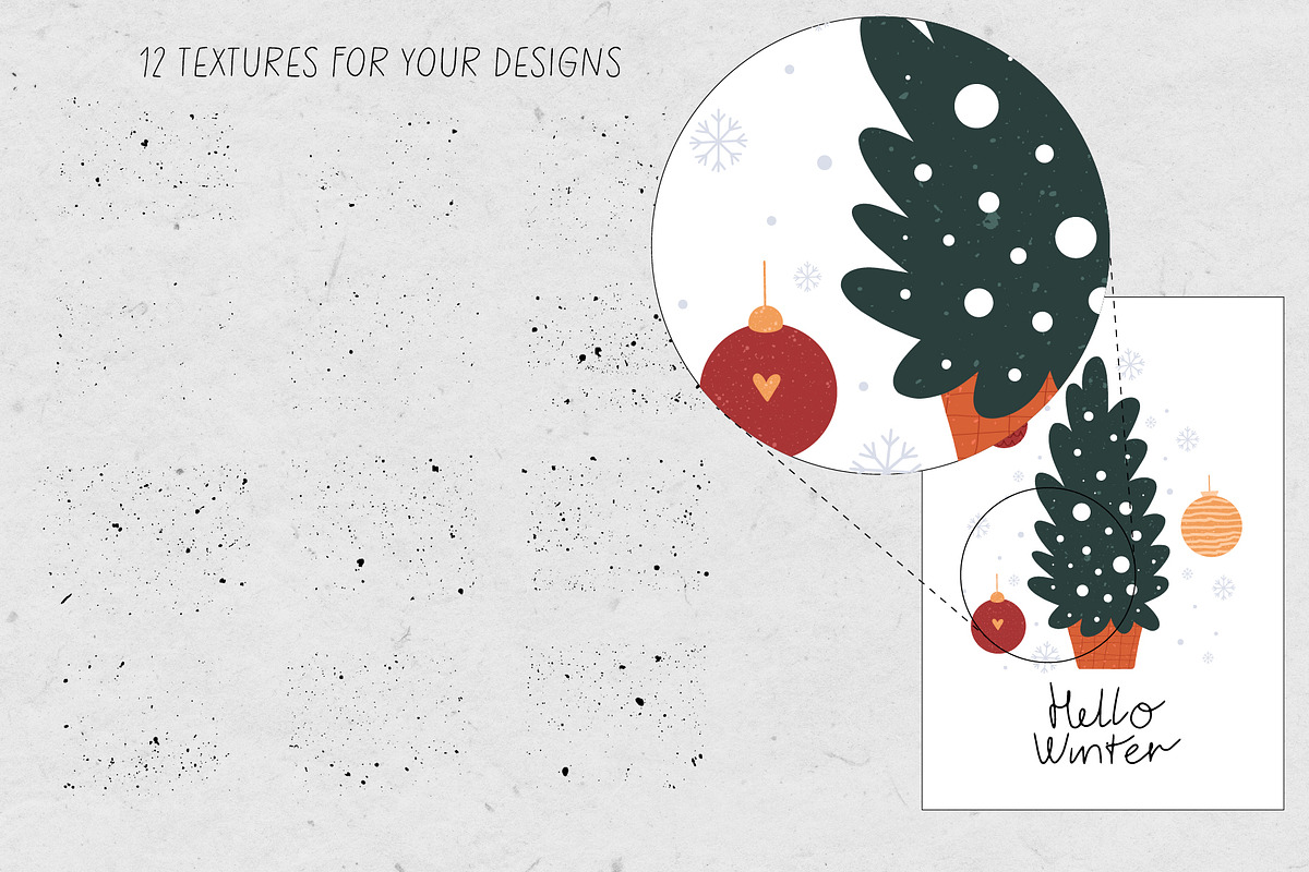 Merry Christmas - Graphic Collection, a Seasonal Illustration by roskque (Photo 5 of 9)