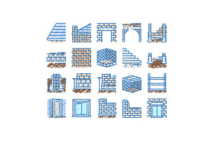 building house structure icons hand, an Object Illustration by pikepicture