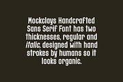 Mockclays – Handcrafted Sans Display, a Sans Serif Font by Fikryal Studio (Thumbnail 14 of 15)