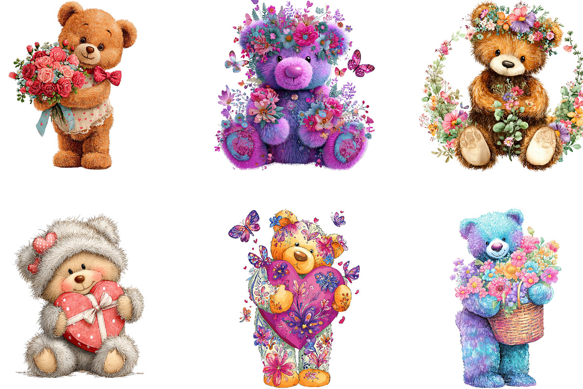 Whimsical Teddy Bear Mothers Day, an Illustration by Designking (Photo 4 of 5)