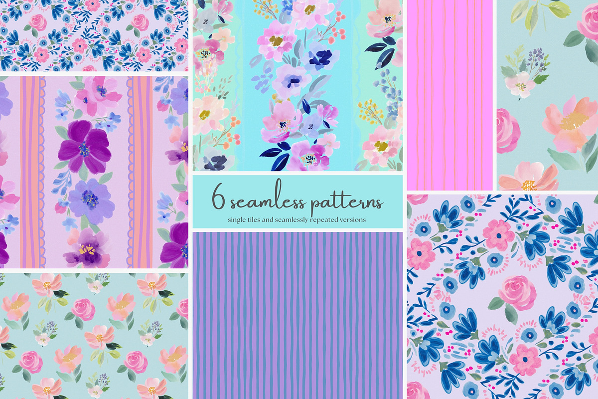 romantic seamless pattern set, a Pattern Graphic by Patishop Art (Photo 1 of 10)