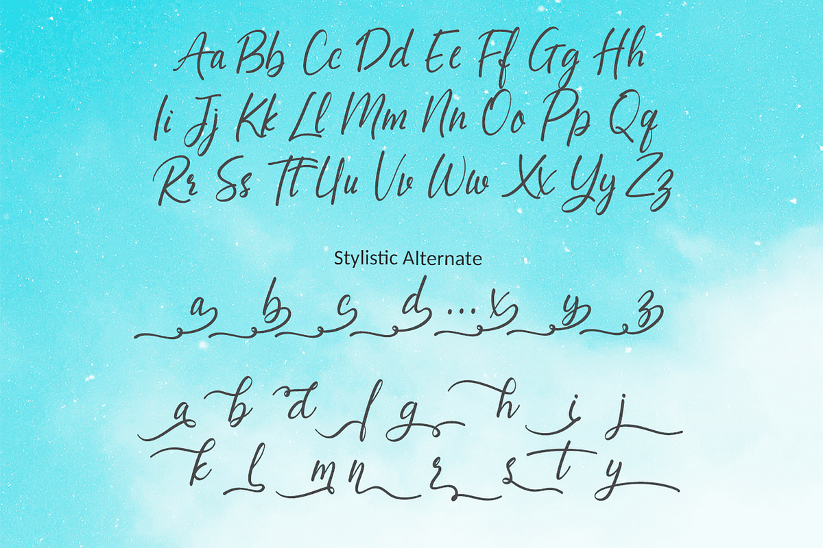 Abellaice Script Font, a Handwritten Font by Letterhanna Studio (Photo 6 of 10)