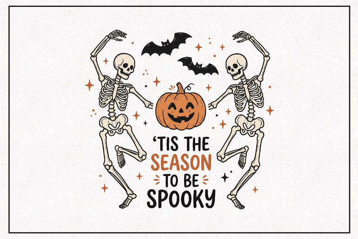 Skeleton Dance Halloween Sublimation, an Object Illustration by CraftArtStudio (Photo 1 of 4)