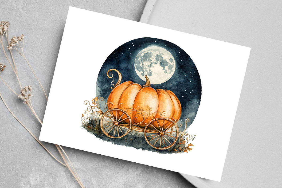 Full Moon Spooky Halloween Clipart, an Illustration by Canvas Craft (Photo 6 of 7)