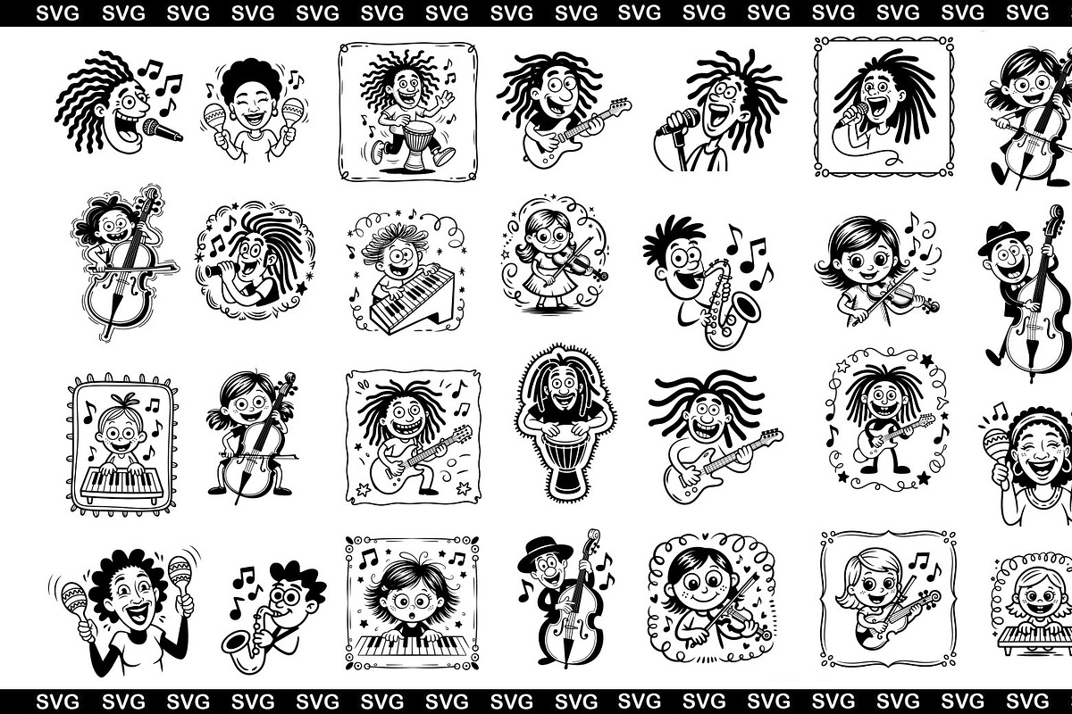 Svg flat illustration with musicians, a Person Illustration by SketchArtStudio (Photo 3 of 3)