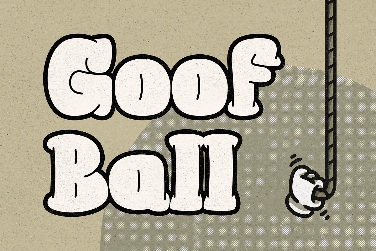 Goof Ball - Sporty Cartoon Font, a Sans Serif Font by Modestype Studio (Photo 9 of 11)