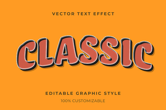 Classic Retro Halftone Text Effect preview 3