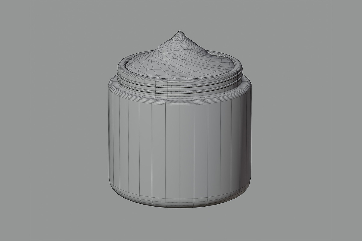Cream jar High quality 3d model, an Object 3D Model by fahad121 (Photo 5 of 7)