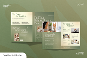 Yoga Bifold Brochure, a Flyer Template by Annora Studio