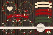Christmas Floral Clipart & Vectors, an Illustration by Amanda Ilkov (Thumbnail 2 of 5)
