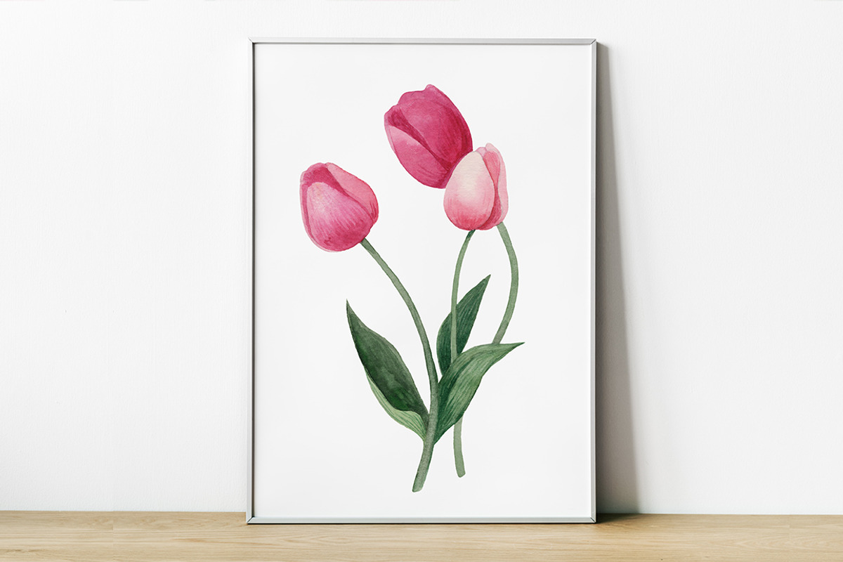 Watercolor tulips clipart bundle, an Object Graphic by MiraBell (Photo 5 of 5)