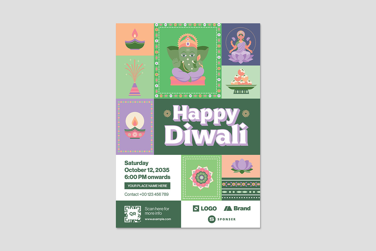Diwali Flyer, a Flyer Template by BrandPacks (Photo 2 of 5)