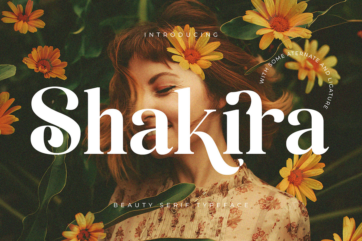 Shakira Beauty Serif, a Serif Font by Violet Natural (Photo 1 of 13)