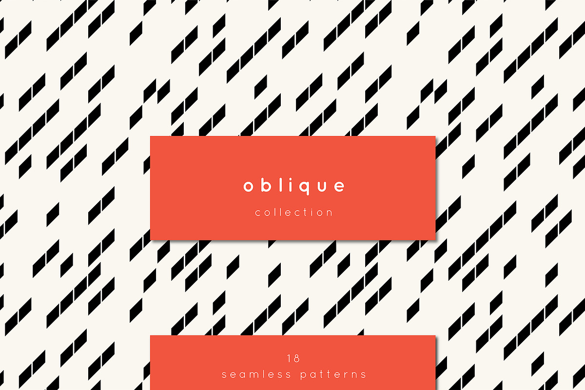 Oblique Seamless Patterns Set, a Pattern Graphic by Curly_Pat (Photo 1 of 6)